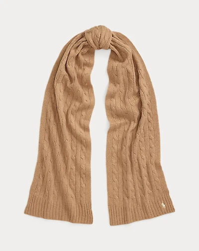 Cable-Knit Wool-Cashmere Scarf