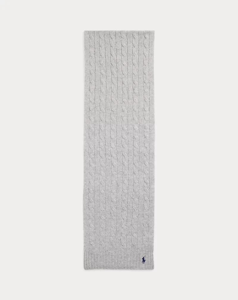 Cable-Knit Wool-Cashmere Scarf