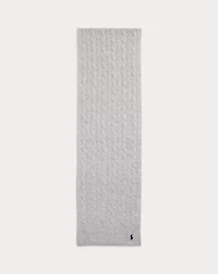 Cable-Knit Wool-Cashmere Scarf