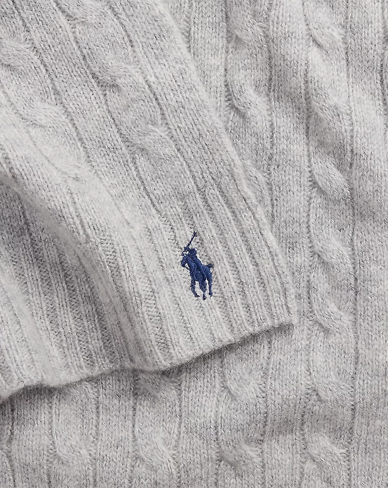 Cable-Knit Wool-Cashmere Scarf