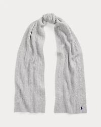 Cable-Knit Wool-Cashmere Scarf