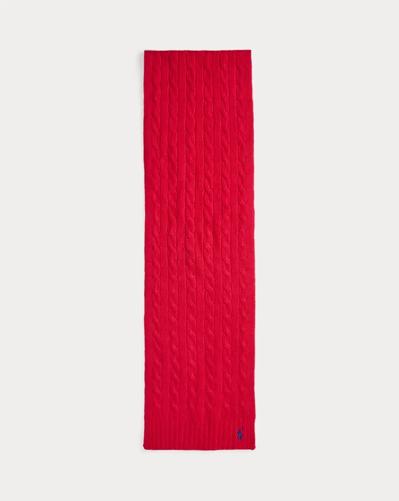 Cable-Knit Wool-Cashmere Scarf