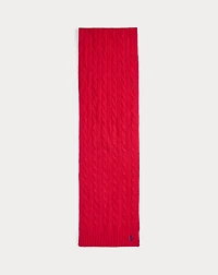 Cable-Knit Wool-Cashmere Scarf