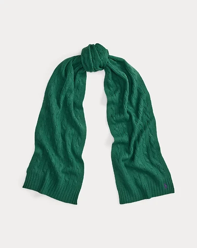 Cable-Knit Wool-Cashmere Scarf
