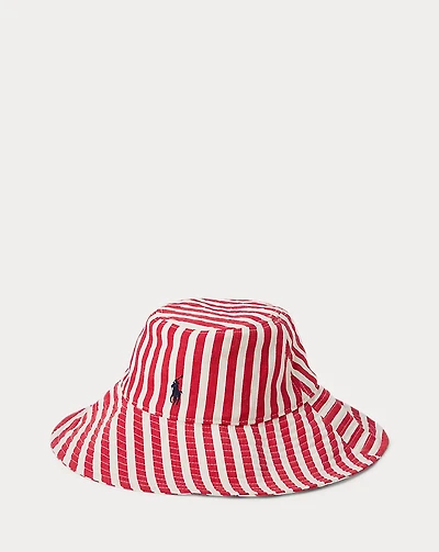 Striped Linen Sun Hat
