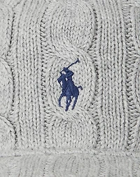 Cable-Knit Cotton Ball Cap