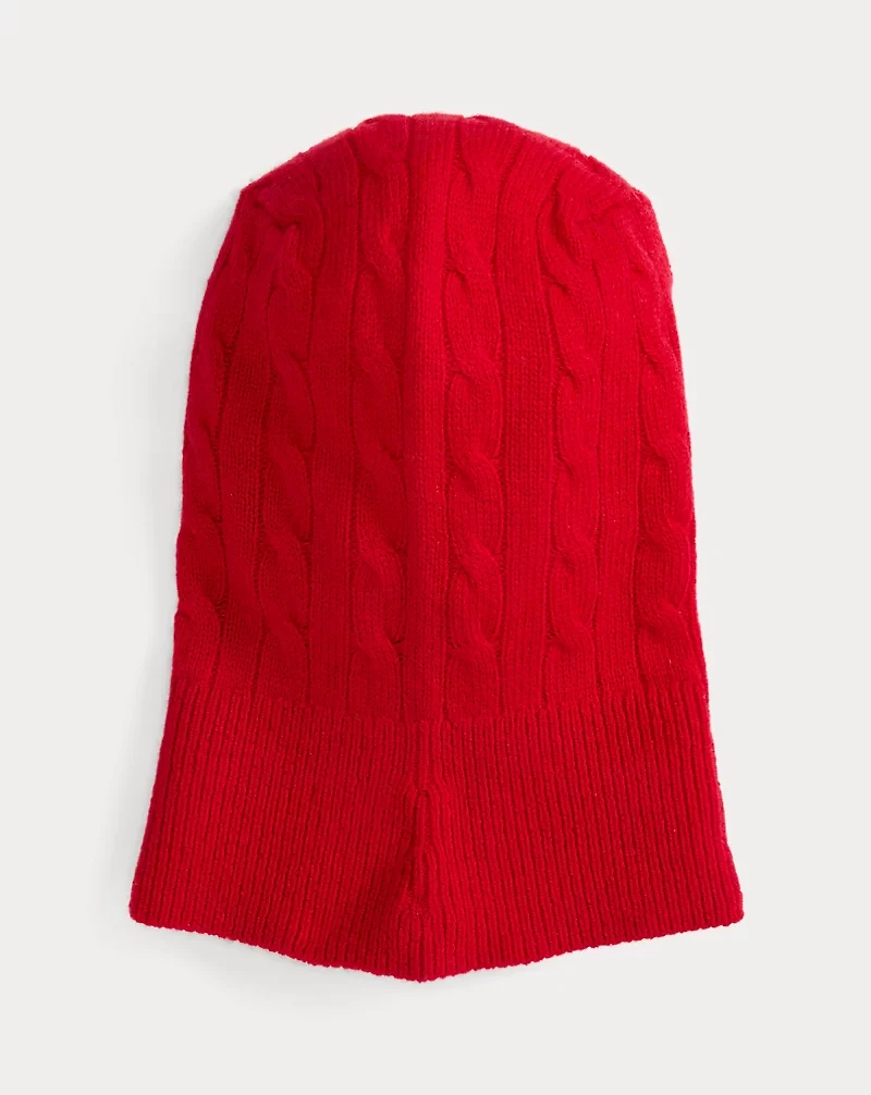 Cable Wool-Cashmere Hooded Snood