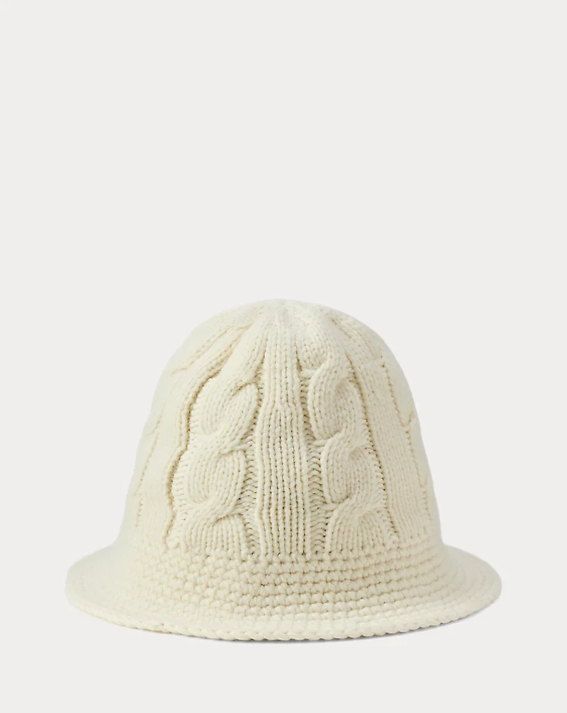 Cable-Knit Wool-Blend Bucket Hat
