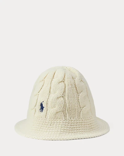 Cable-Knit Wool-Blend Bucket Hat