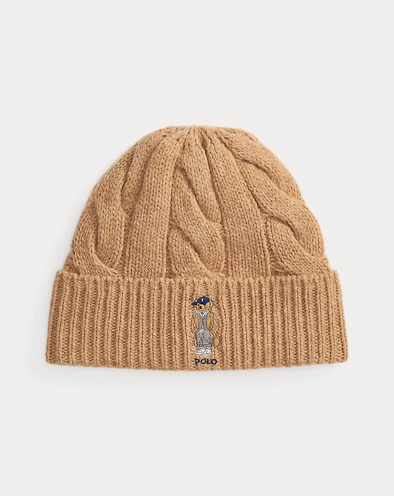 Polo Bear Cable Wool-Blend Beanie