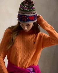 Fair Isle Wool-Blend Pom-Pom Beanie