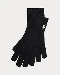Cable-Knit Wool-Cashmere Gloves