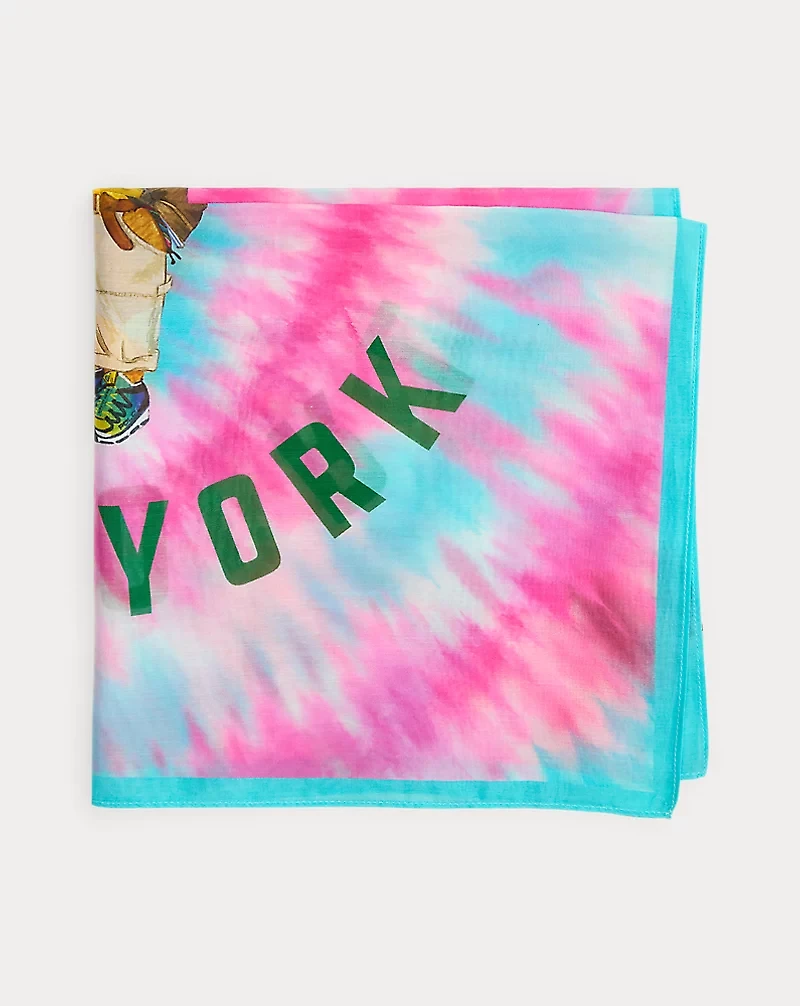 Polo Bear Cotton-Silk Square Scarf