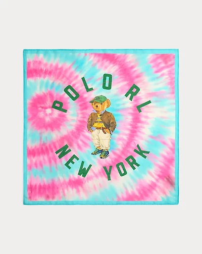 Polo Bear Cotton-Silk Square Scarf