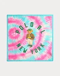 Polo Bear Cotton-Silk Square Scarf