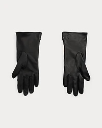 Leopard-Print Leather Gloves
