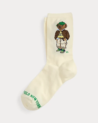 Polo Bear Cotton-Blend Crew Socks