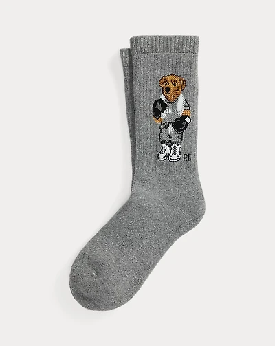 Polo Bear Cotton-Blend Crew Socks