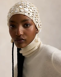 Sequined Crochet Beanie