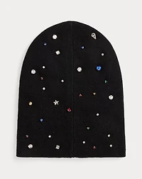 Jeweled Wool-Cashmere Beanie