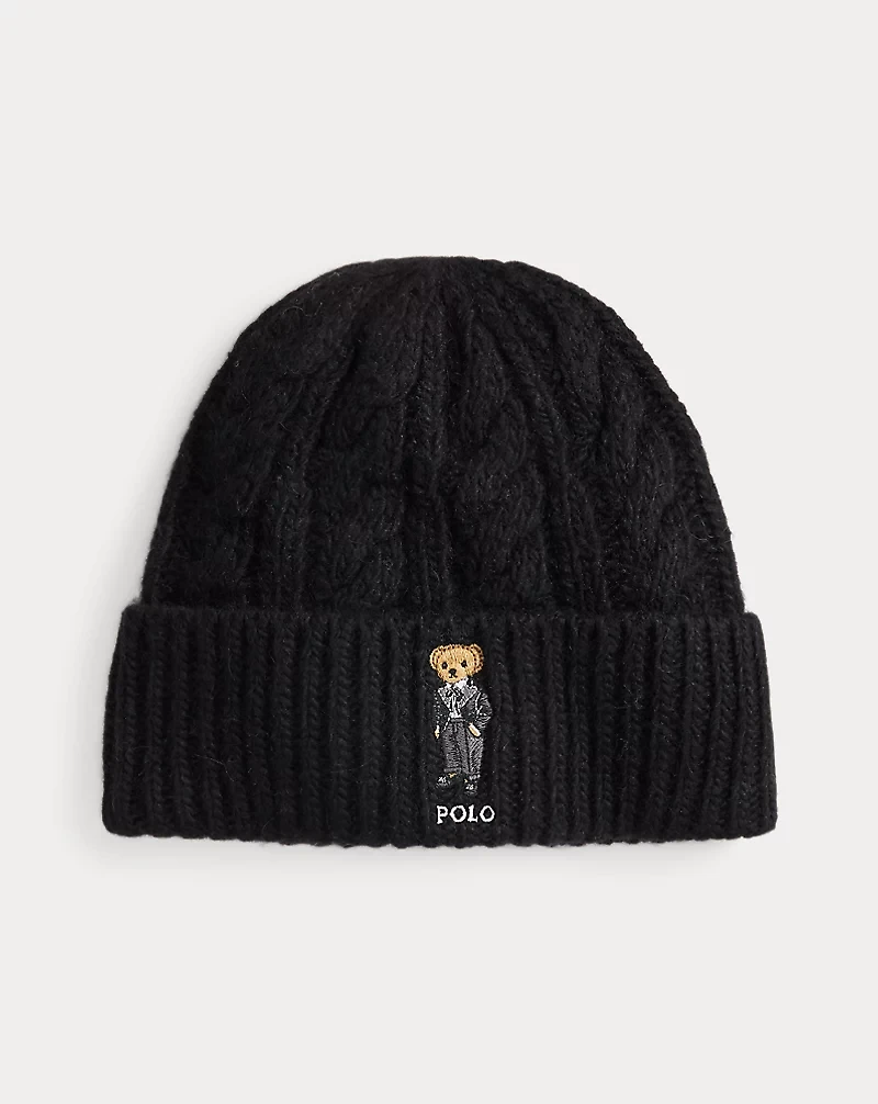 Polo Bear Cable Wool-Blend Beanie