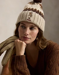 Polo Bear Wool-Blend Pom Beanie