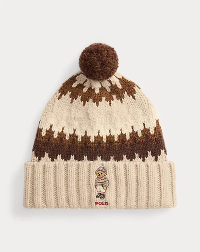 Polo Bear Wool-Blend Pom Beanie