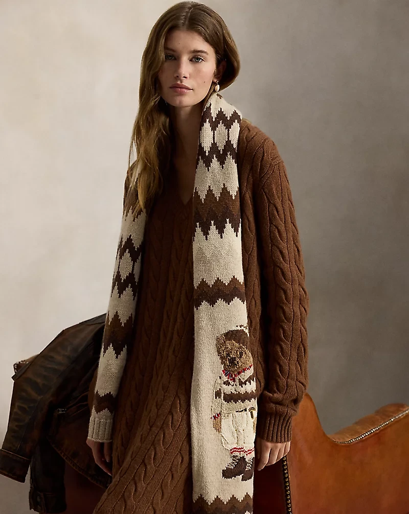 Polo Bear Wool-Blend Scarf
