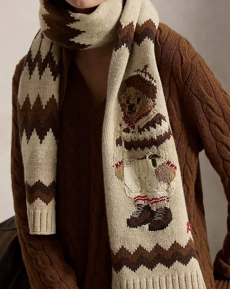 Polo Bear Wool-Blend Scarf