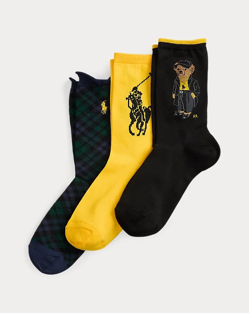 Polo Bear Crew Sock 3-Pack