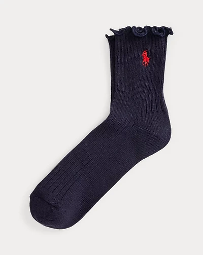 Ruffled-Cuff Ankle Socks