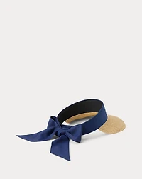 Woven-Brim Self-Tie Visor