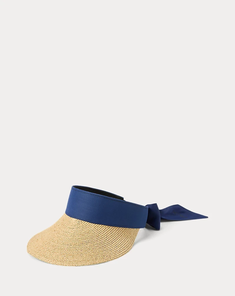 Woven-Brim Self-Tie Visor