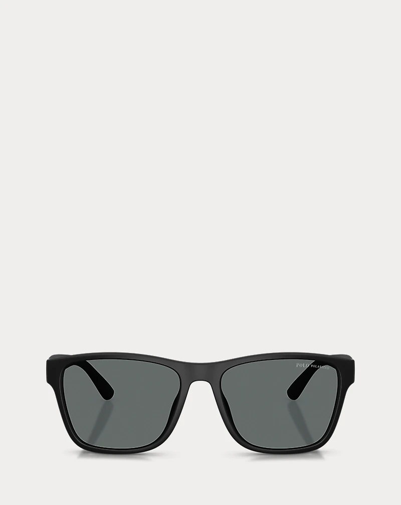 Striped-Temple Square Sunglasses