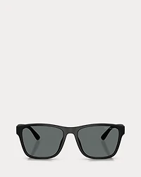 Striped-Temple Square Sunglasses