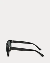 Striped-Temple Square Sunglasses