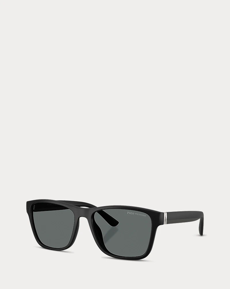 Striped-Temple Square Sunglasses