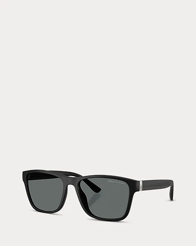 Striped-Temple Square Sunglasses