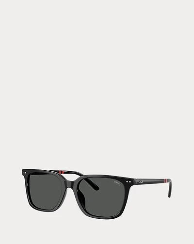 Rugby-Stripe Square Sunglasses