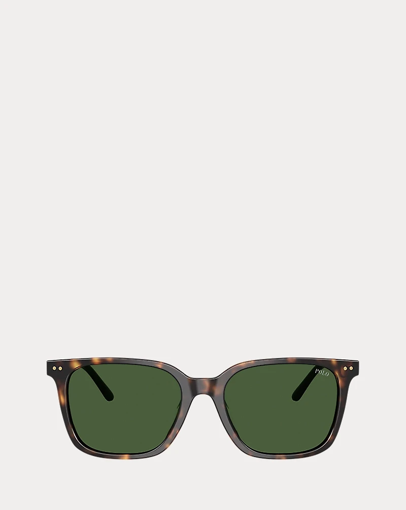 Rugby-Stripe Square Sunglasses