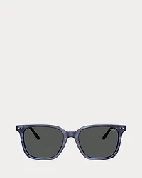 Rugby-Stripe Square Sunglasses