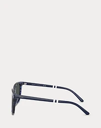 Rugby-Stripe Square Sunglasses