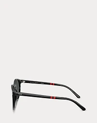 Rugby-Stripe Round Sunglasses