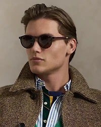 Rugby-Stripe Round Sunglasses