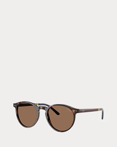 Rugby-Stripe Round Sunglasses