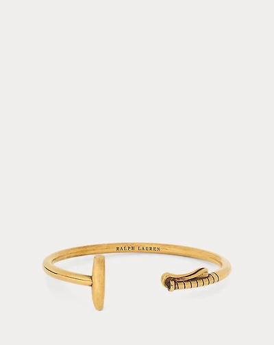 Antiqued Brass Polo Mallet Cuff 