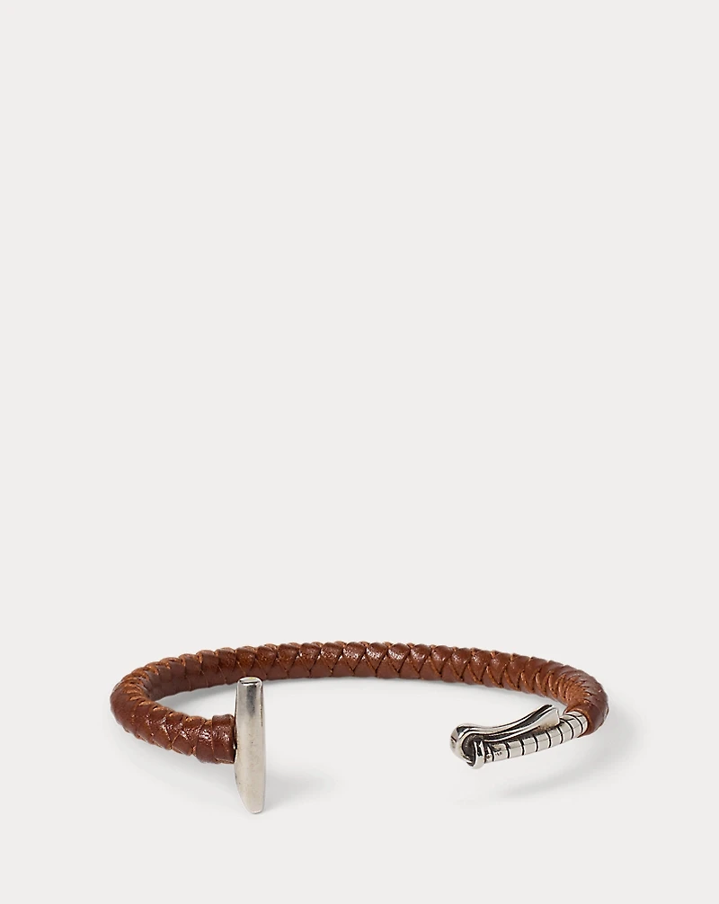 Braided Sterling Silver Polo Mallet Cuff