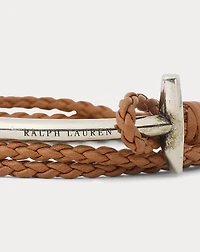Triple-Wrap Leather Mallet Bracelet
