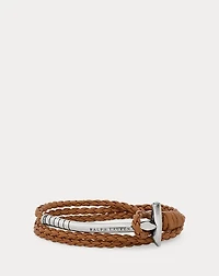 Triple-Wrap Leather Mallet Bracelet