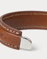 Calfskin-Wrapped Sterling Silver Cuff